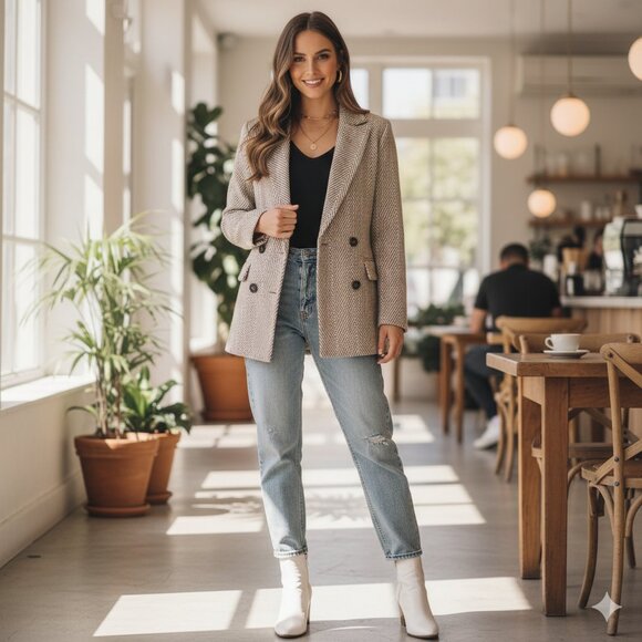 Ena Pelly Lara Wool Blazer Jacket Size Small Revolve Fall Winter Essentials - Picture 1 of 12